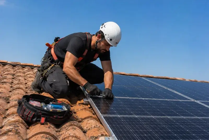 Maintenance et monitoring de panneaux solaires à Roussillon