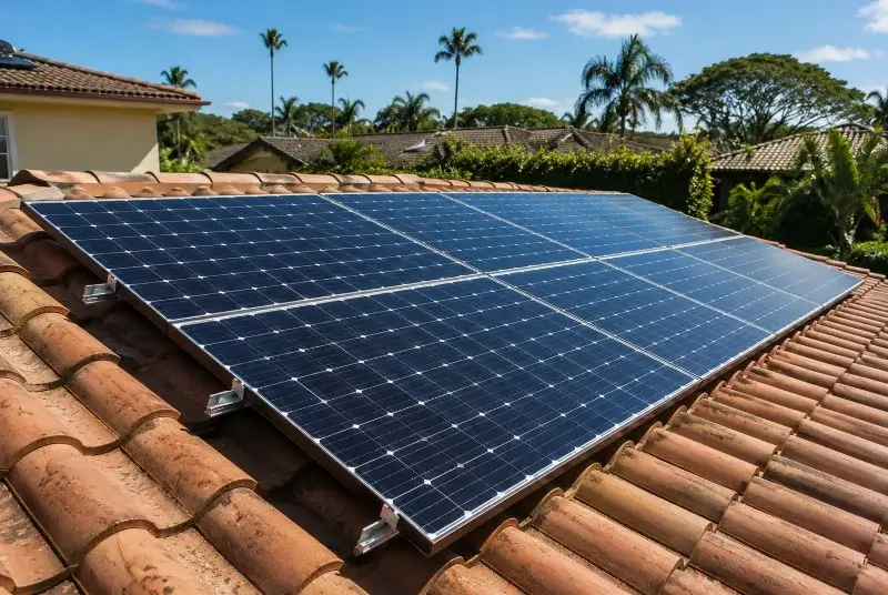 Installation de panneaux solaires à Roussillon